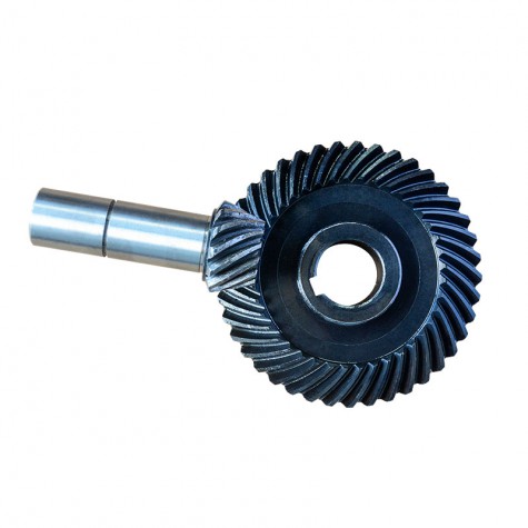 Spiral bevel gear and shaft