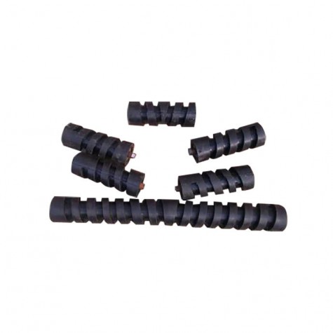 Spiral rubber roller